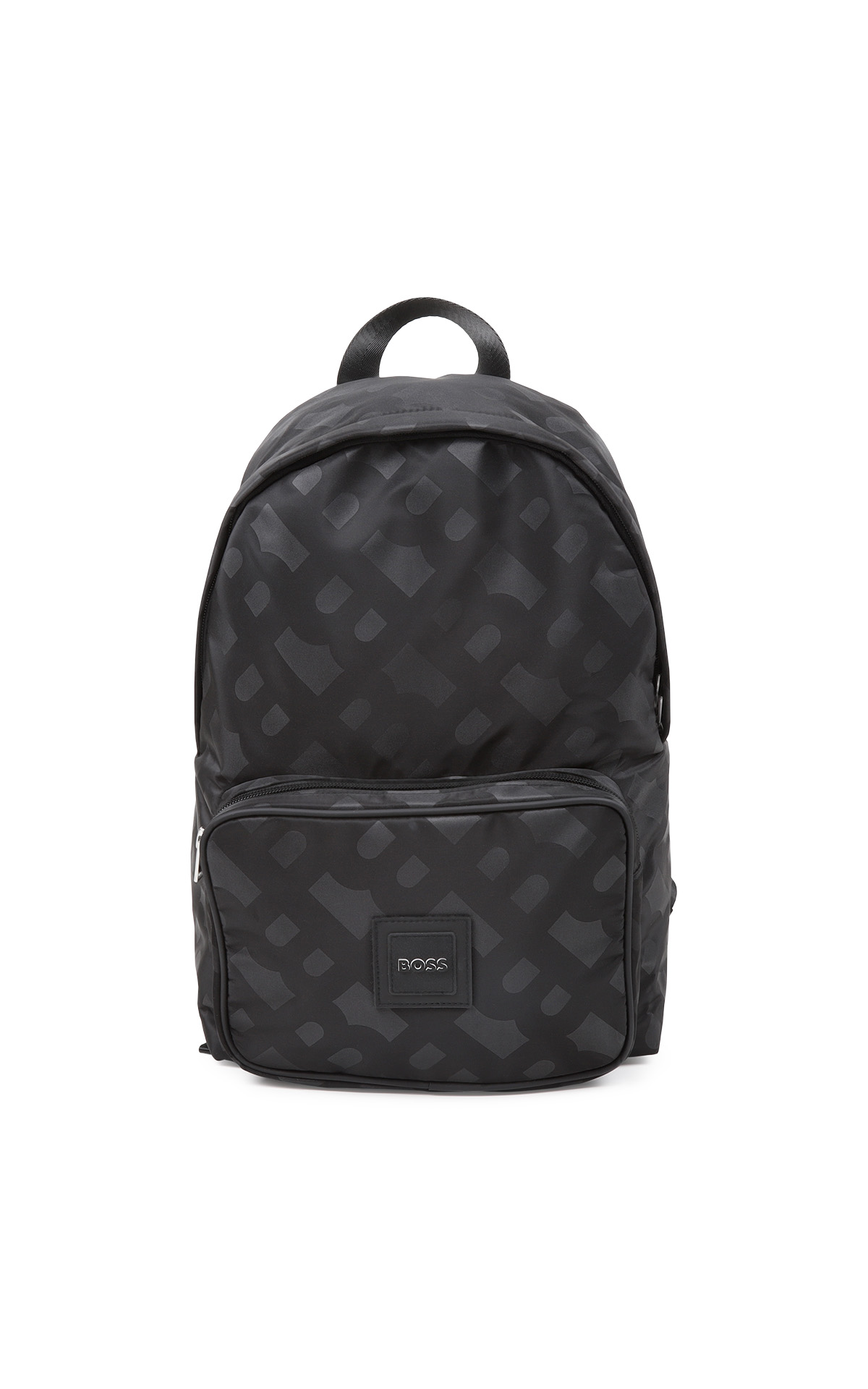 Mochila negra con estampado de la firma boss outlet madrid las rozas village