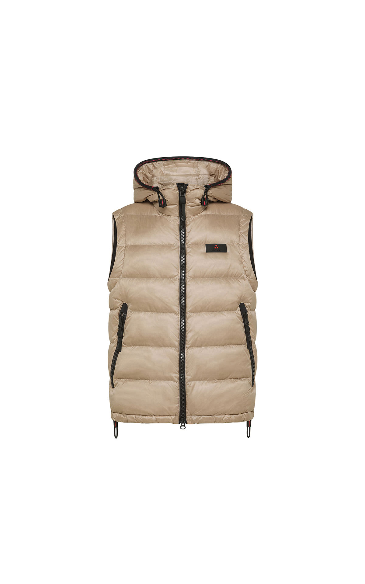 Peuterey cream men's down vest 