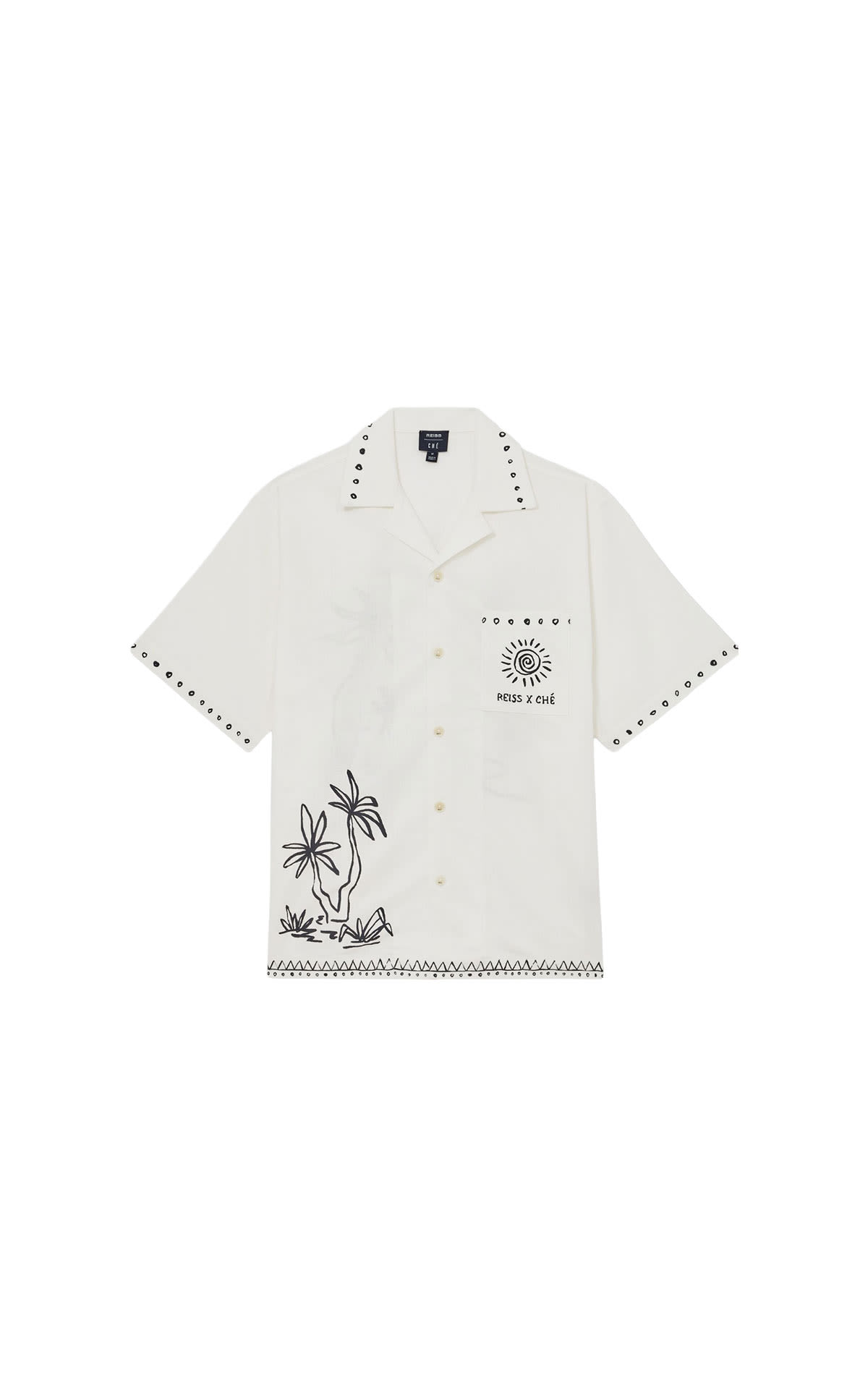 Reiss  Galera-Ss Brushstroke Pri White from Bicester Village