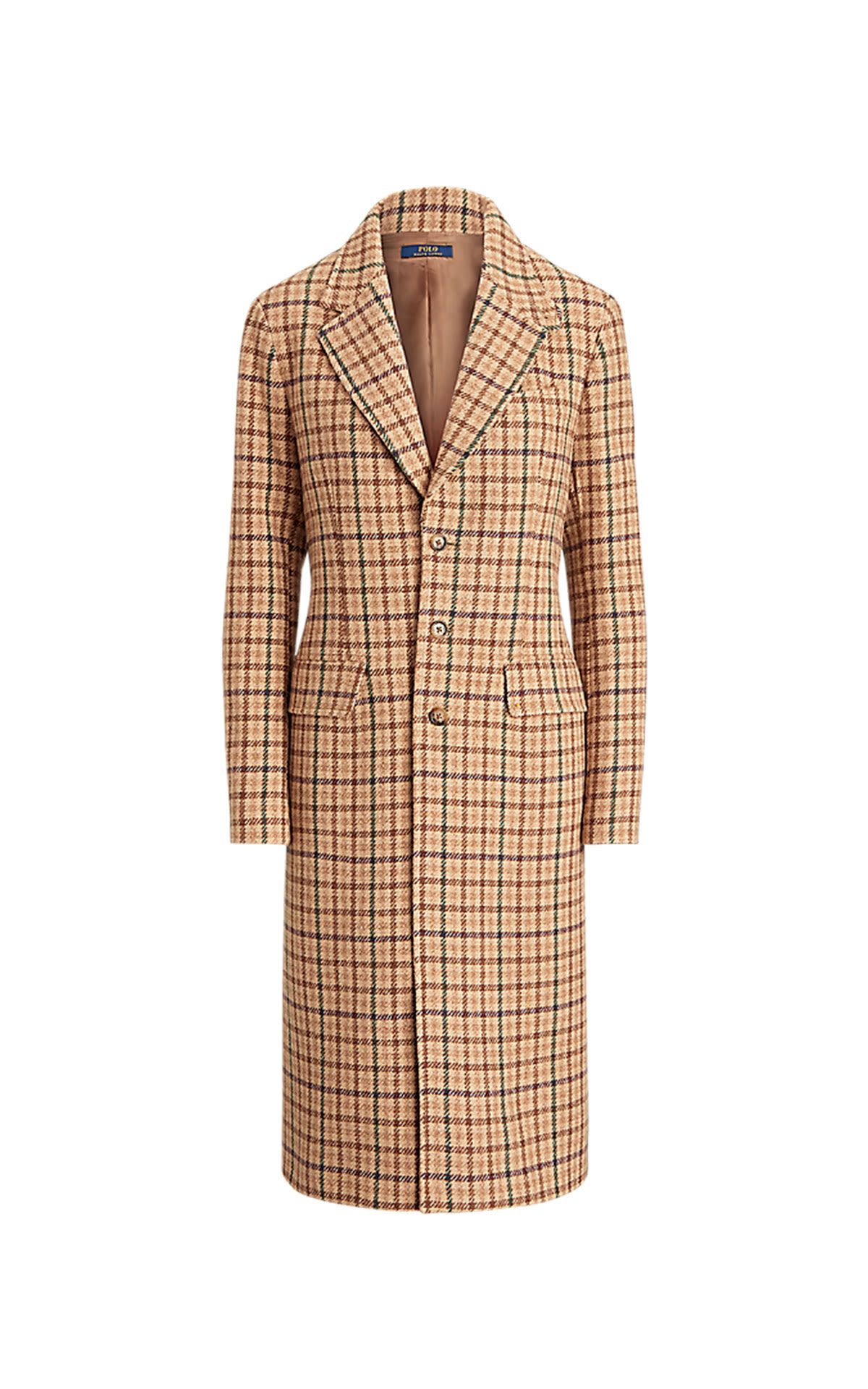 Brown Houndstooth check single breasted coat Polo Ralph Lauren Women