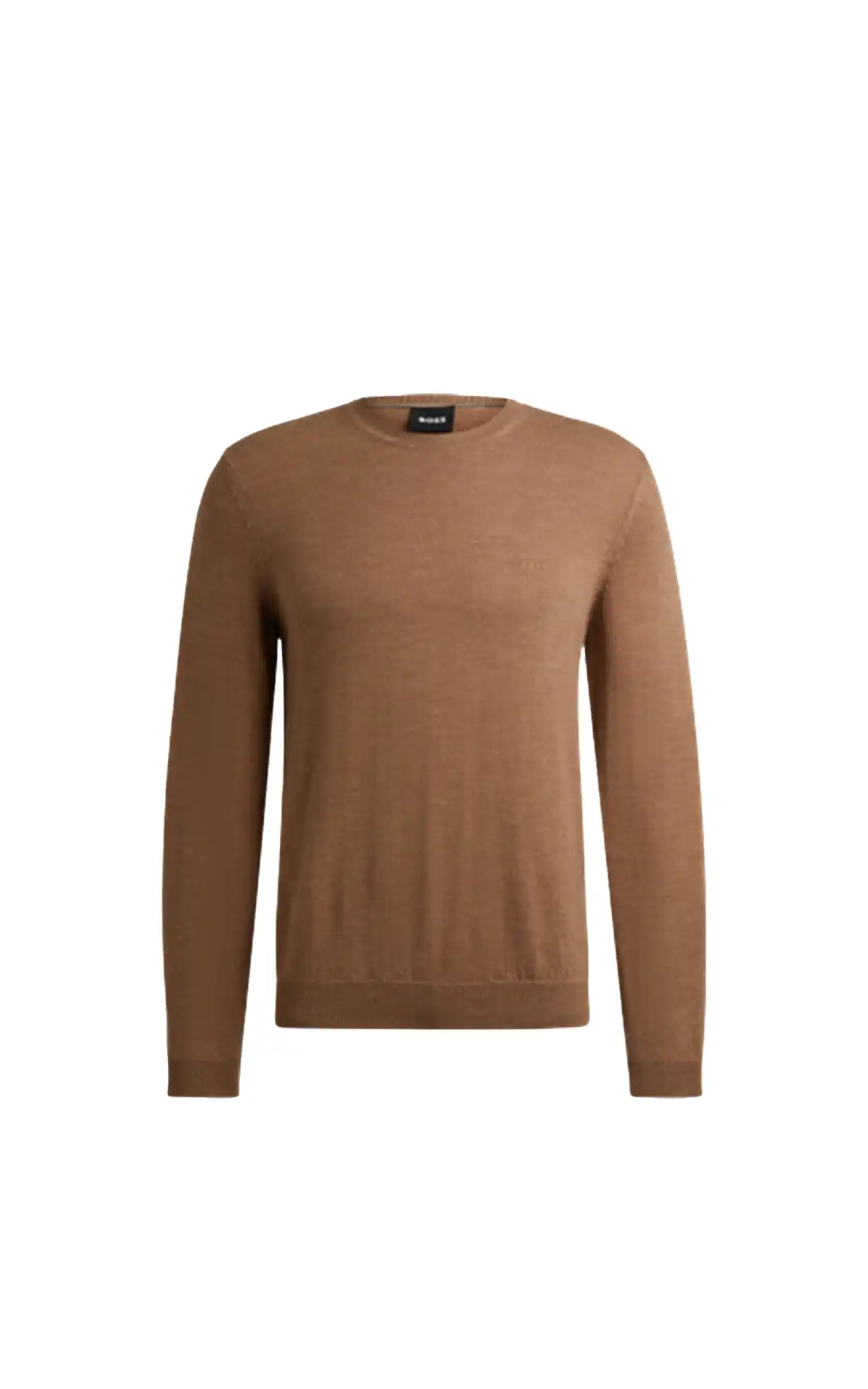 BOSS Pull coupe droite en mérinos extra-fin camel La Vallée Village