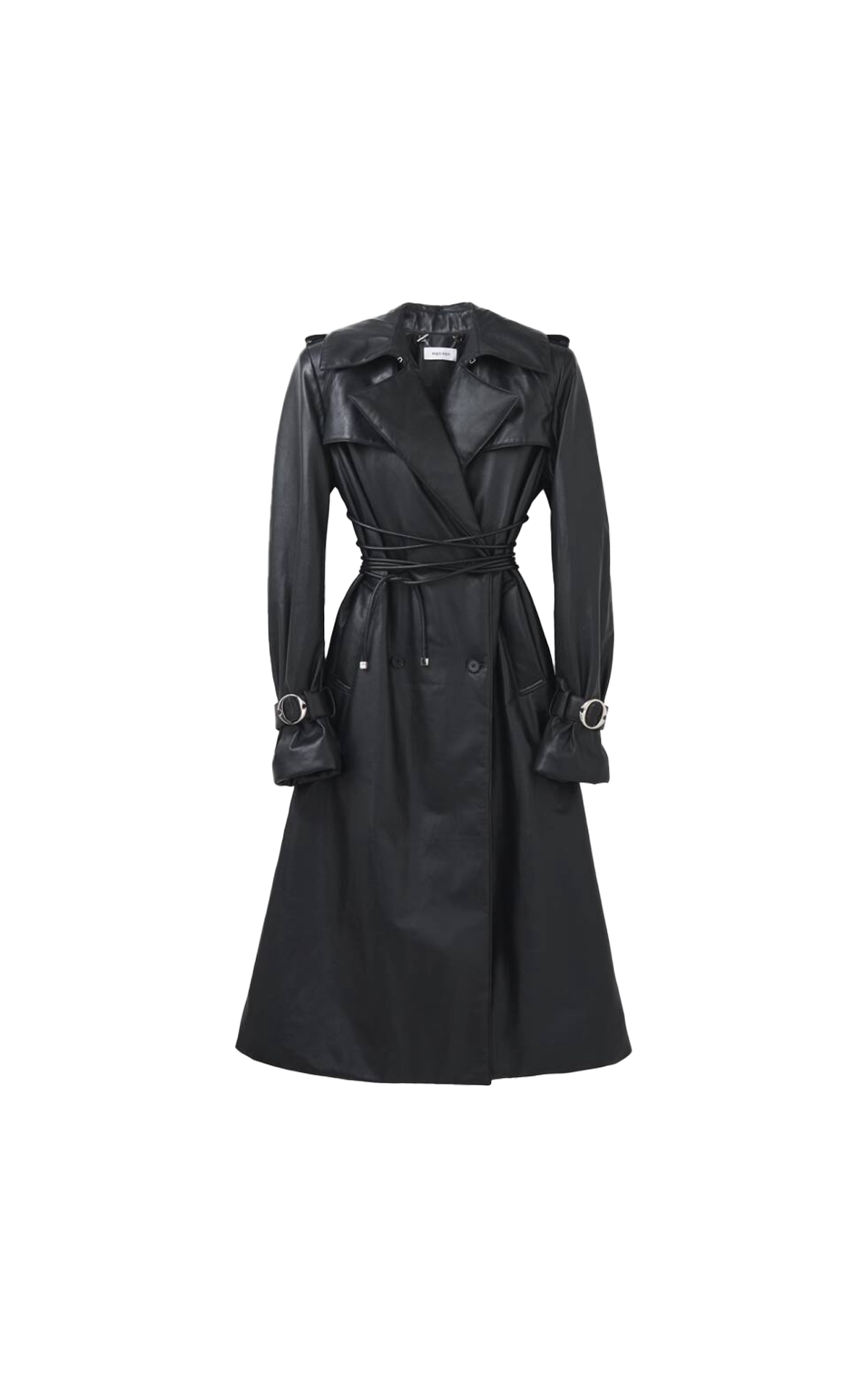 McQueen Leather double-breasted trench coat La Vallée Village