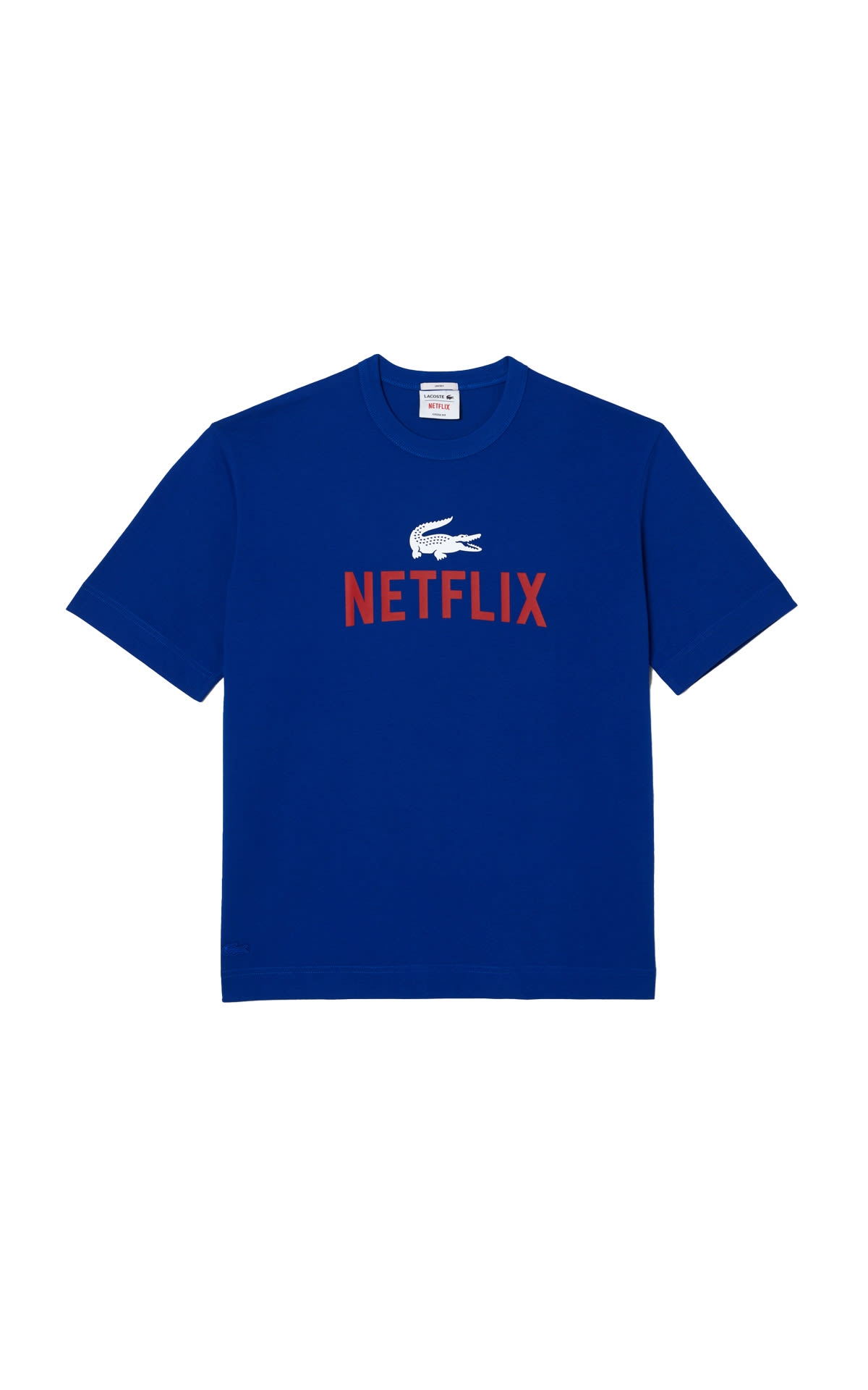 Camiseta manga corta Netflix Lacoste outlet barcelona la roca village