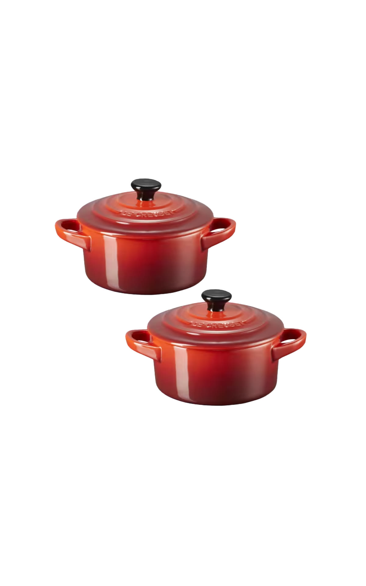 Le Creuset Christmas Gift Guide Set of 2 petite round casserole from Bicester Village