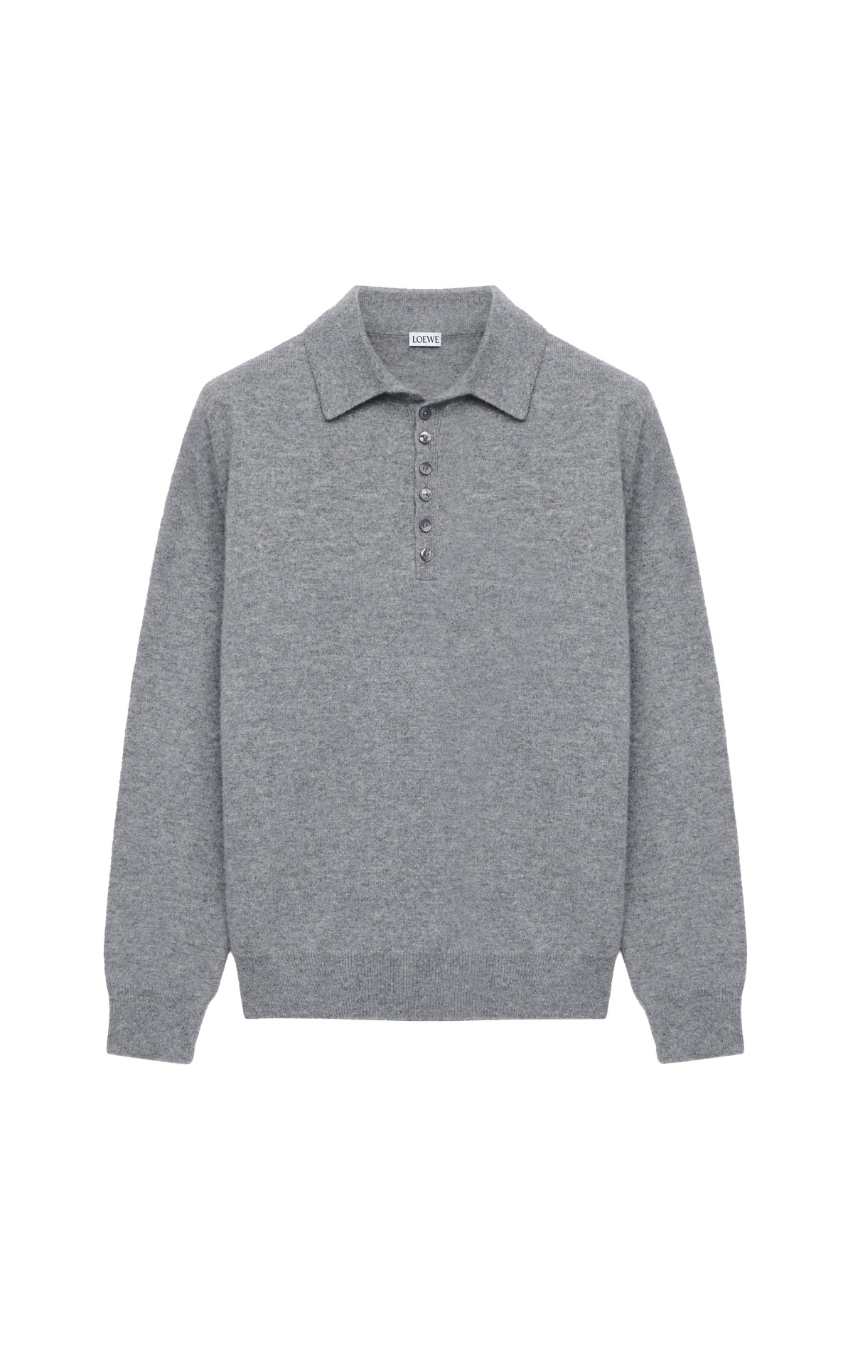 Loewe Grey Malange polo sweater from Bicester Village