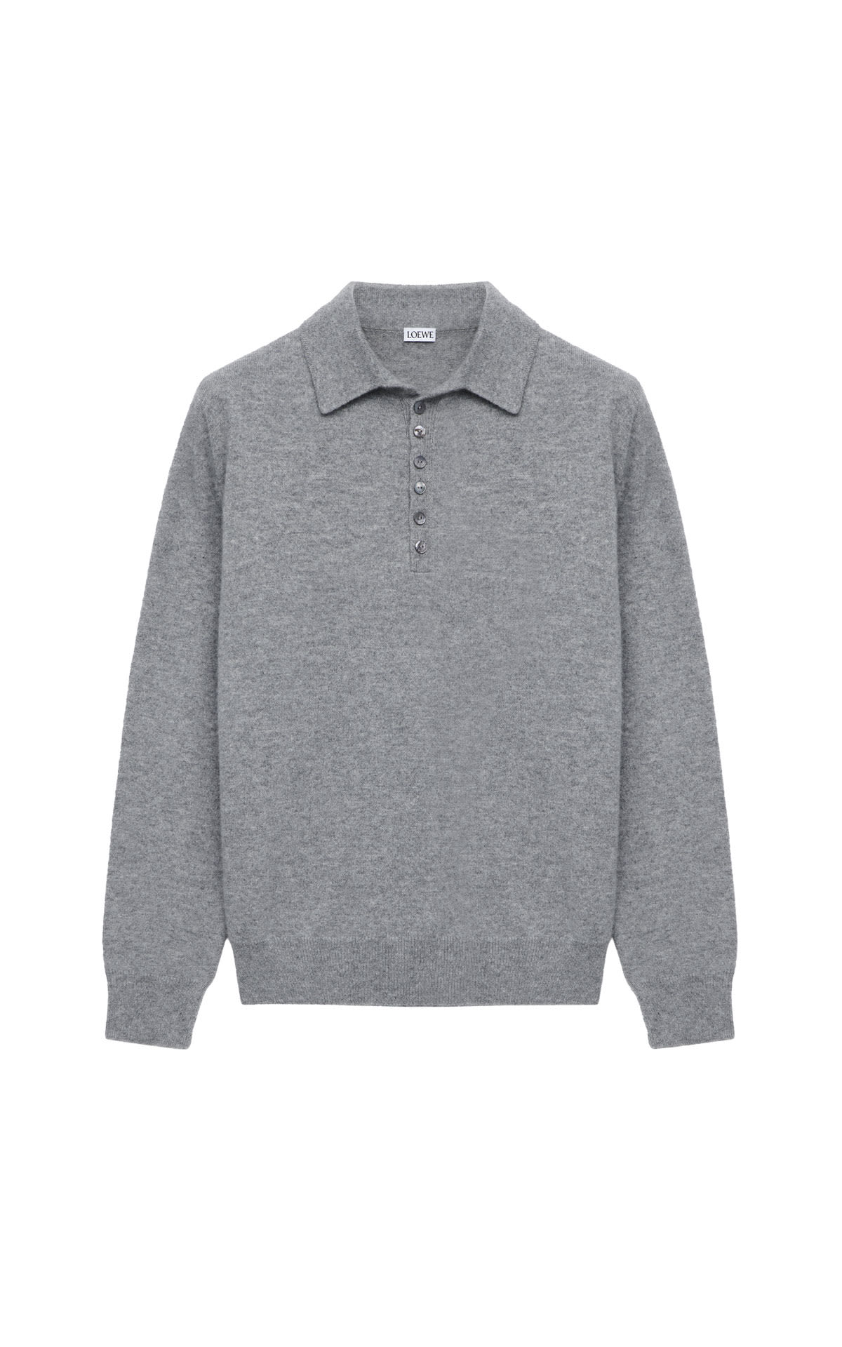 Loewe Grey Malange polo sweater from Bicester Village
