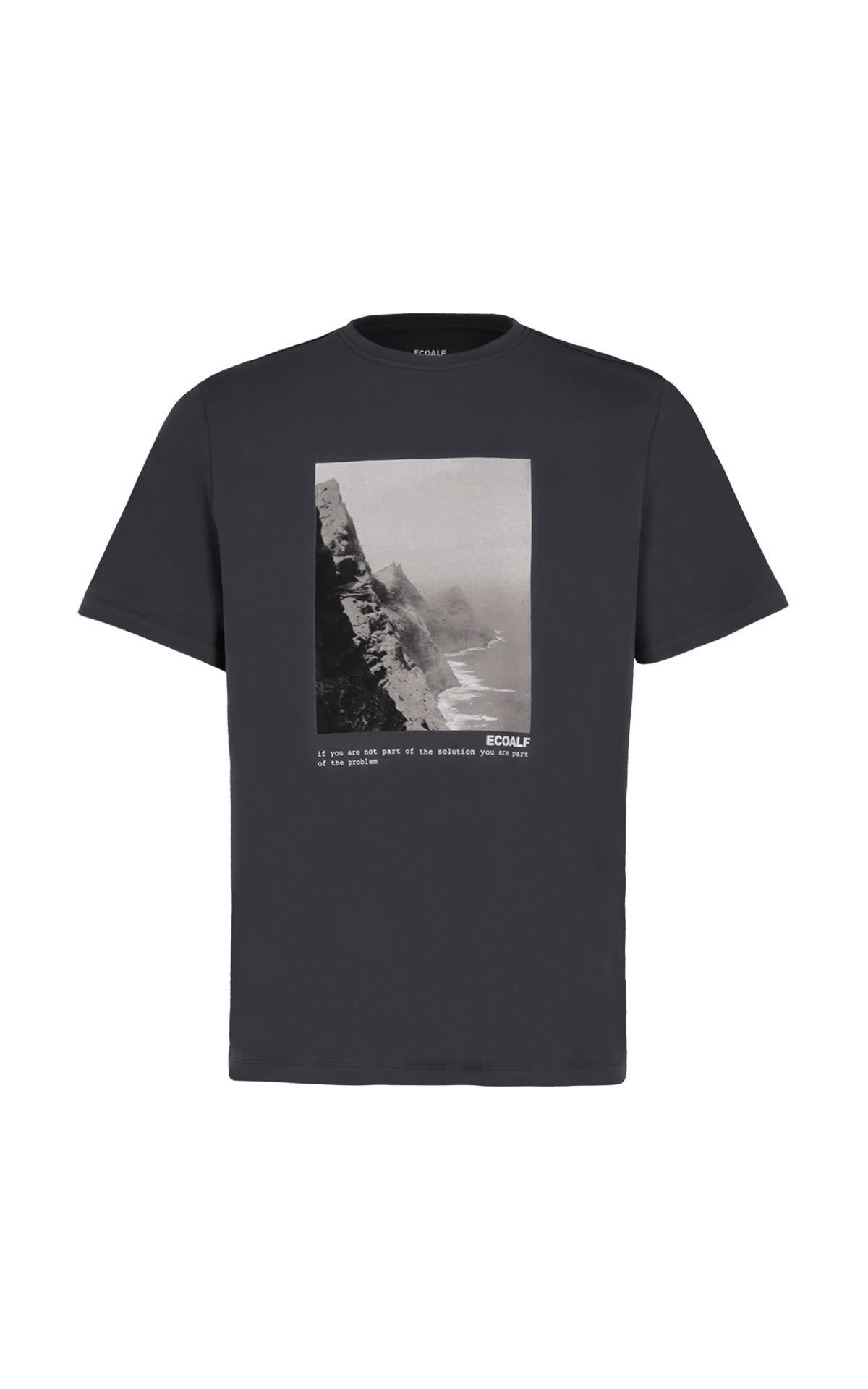 Men's short-sleeved black t-shirt Ecoalf