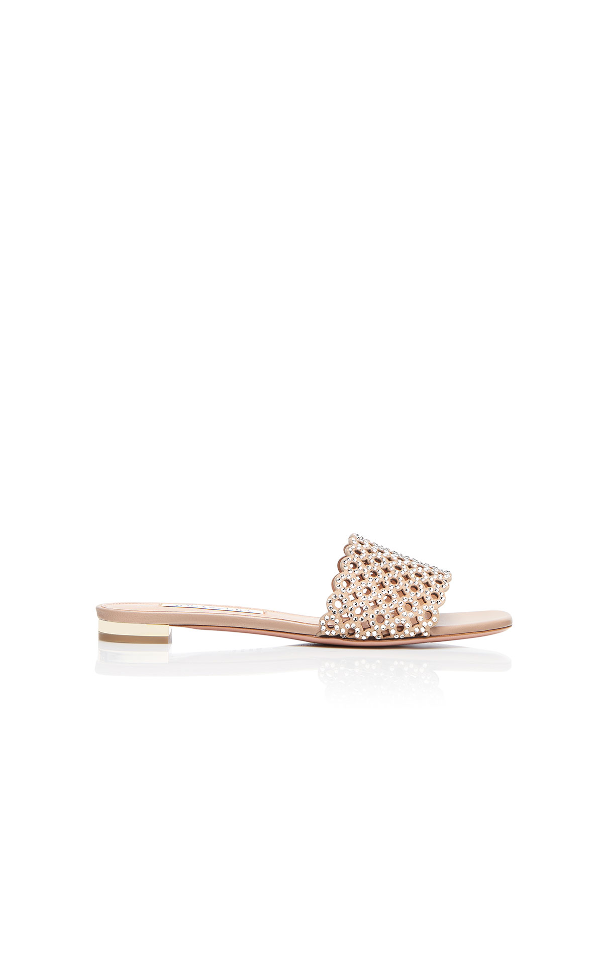 Aquazzura Crystal candy slide new nude from Bicester Village