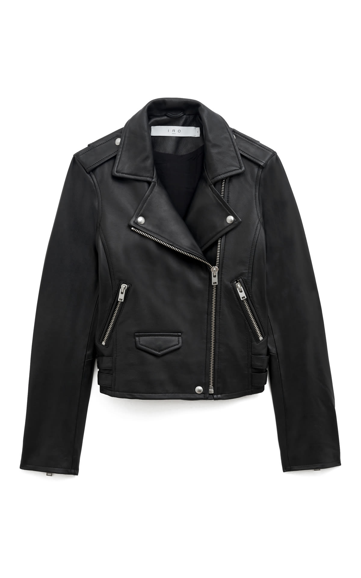 Short black leather jacket IRO Paris