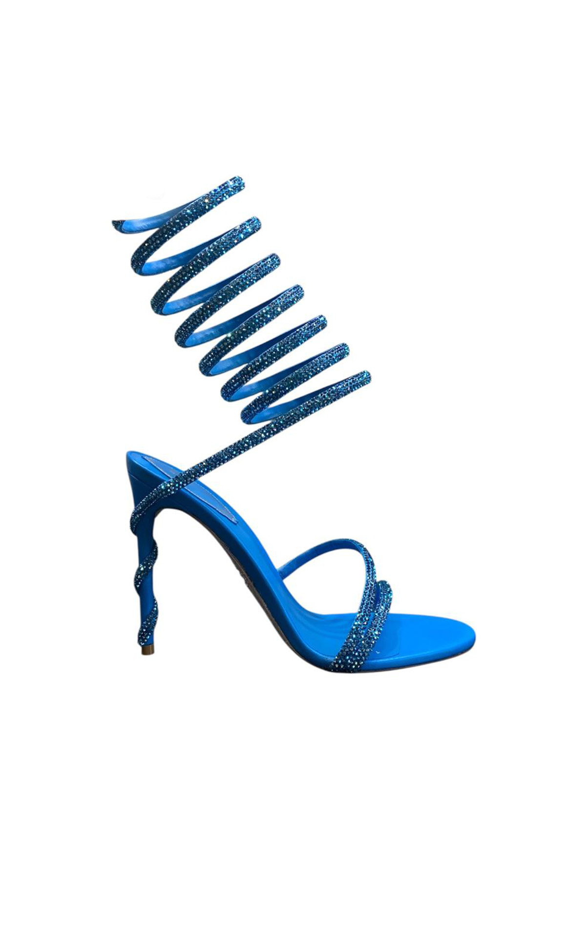 Rene Caovilla Sandali Margot light blue satin