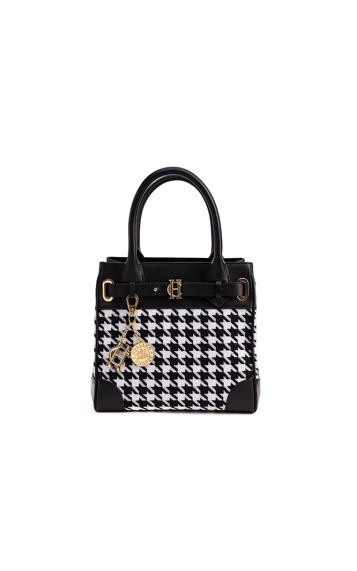 Holland Cooper Ellenborough mini tote houndstooth from Bicester Village