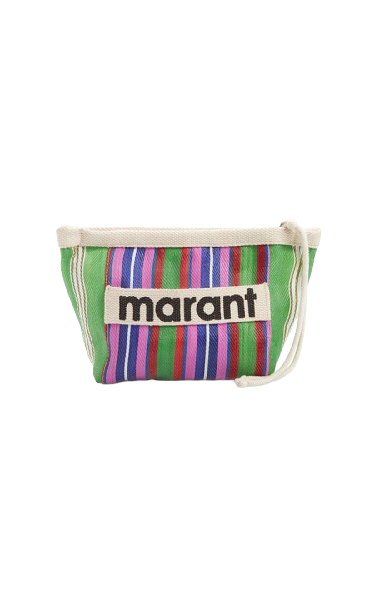 Isabel Marant Powden stripe logo clutch from Bicester Village