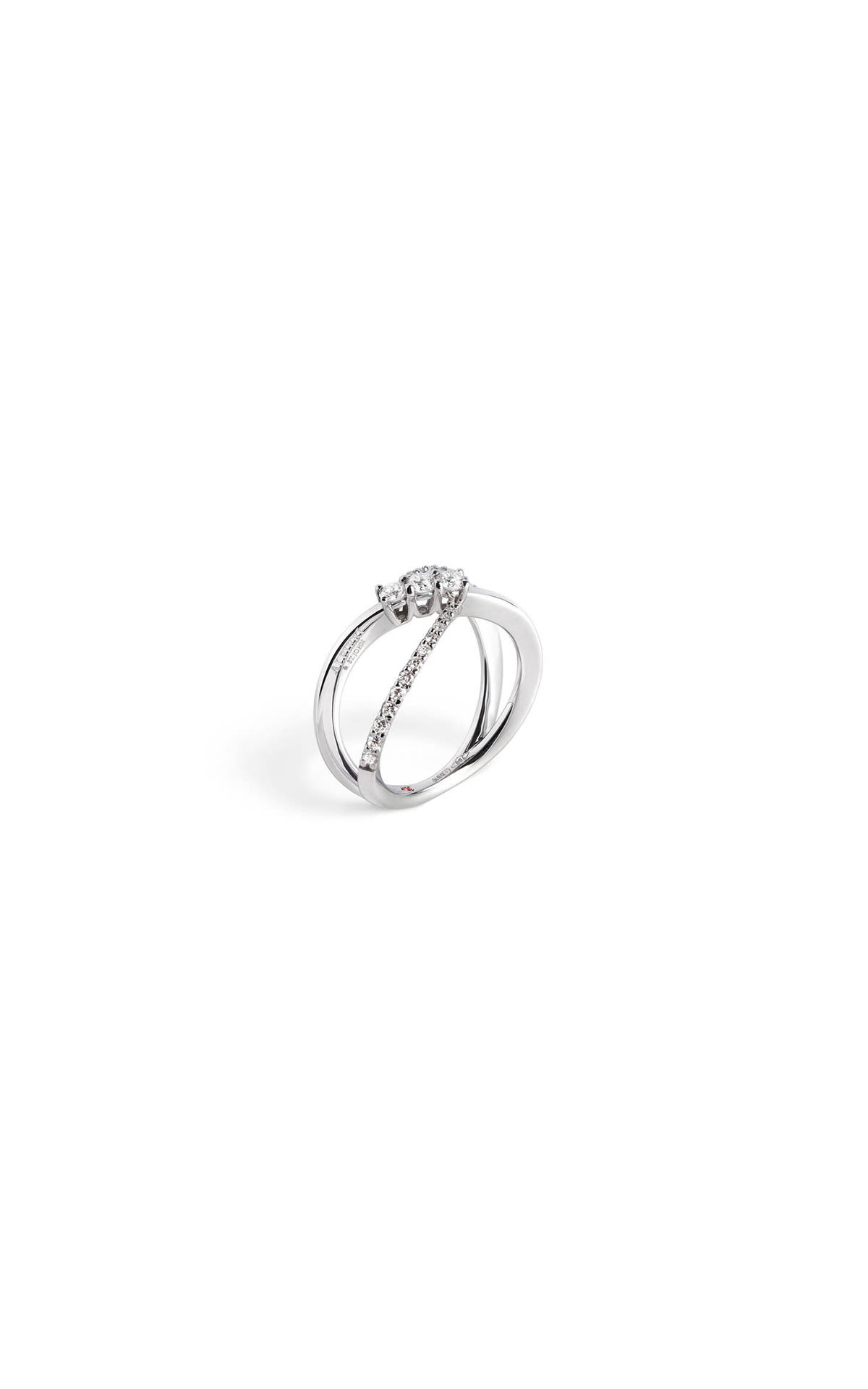 ALFIERI & ST. JOHN | Luxuury Zone Ring in white gold with diamonds CT 0.41