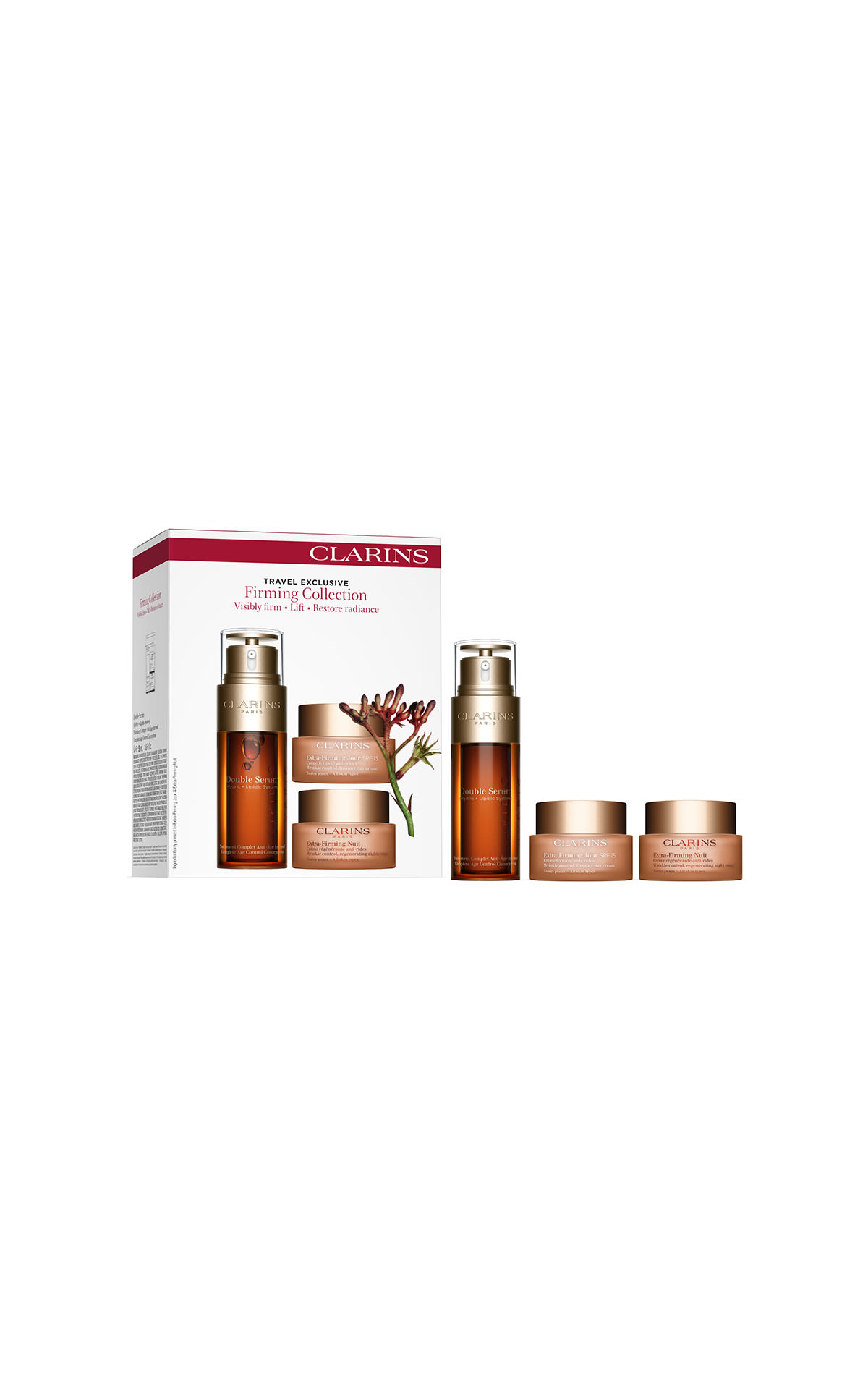 Clarins Double Serum extra firming day and night routine set La Vallée Village