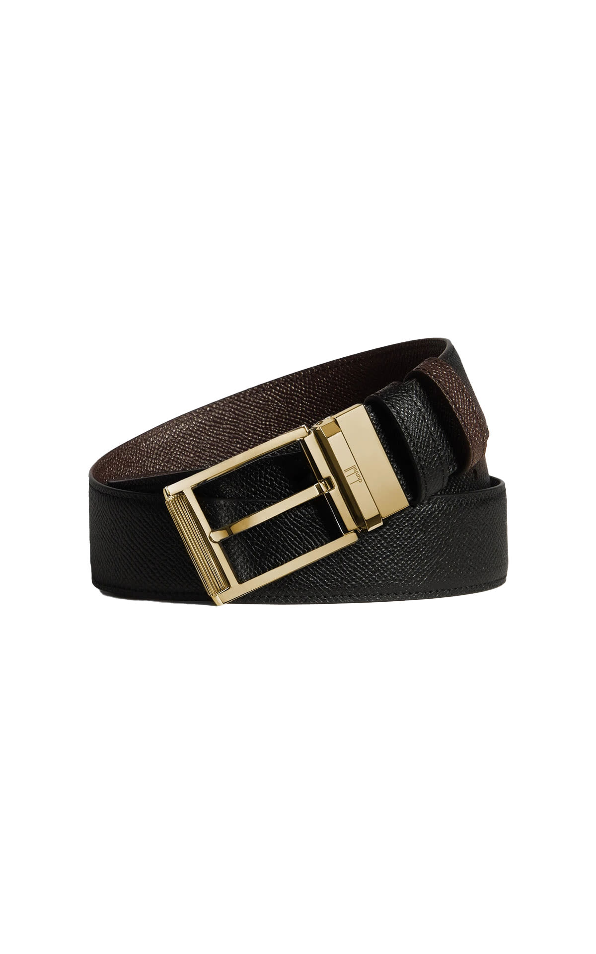 dunhill Reverisble 35mm roller buckle cadogan leather belt from Bicester Village
