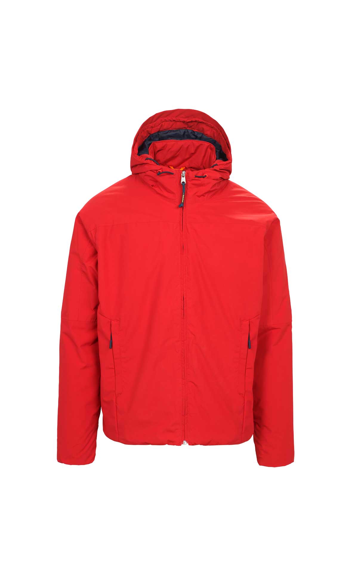 Red parka timberland