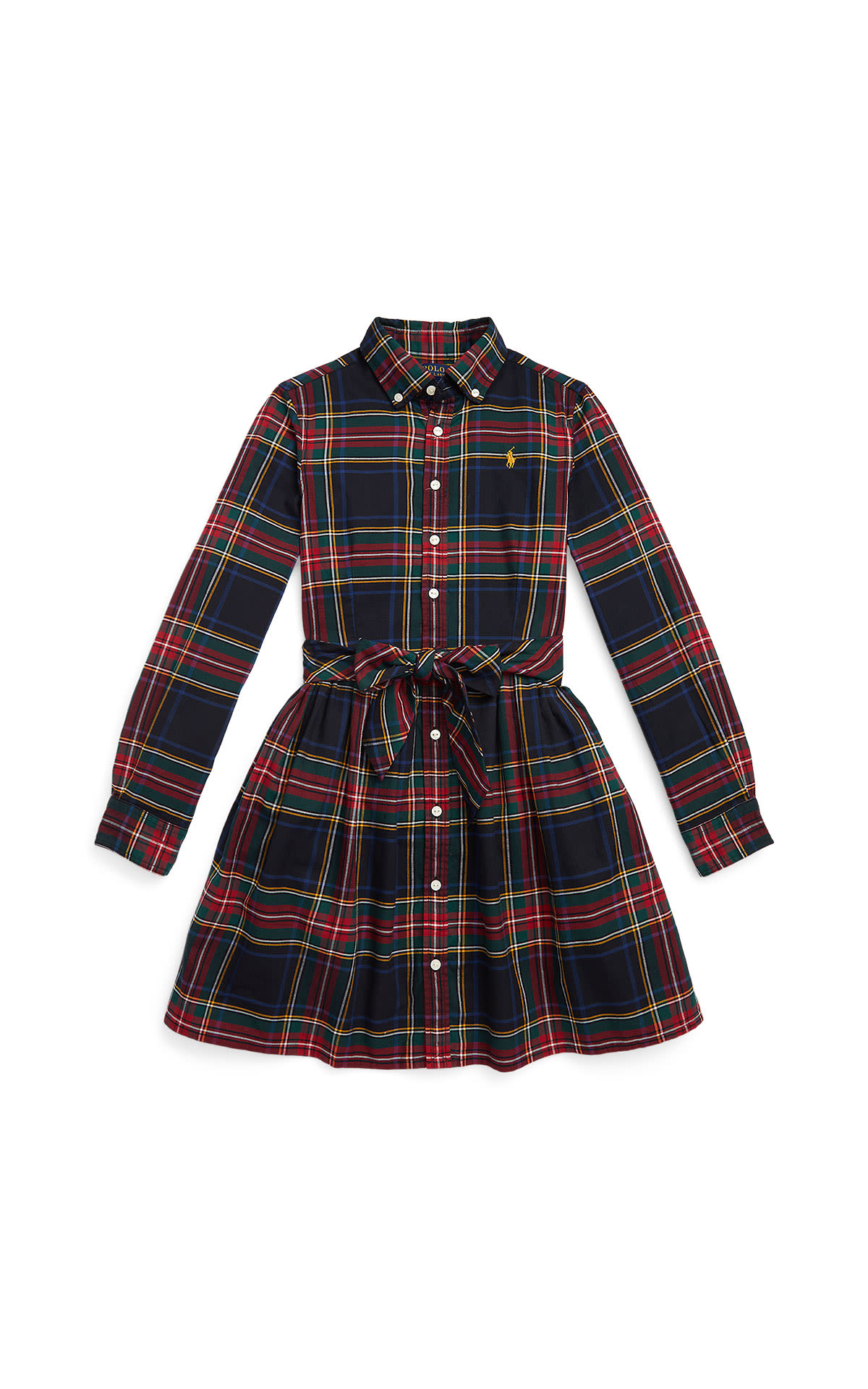 Tartan print long sleeve dress Polo Ralph Lauren Children
