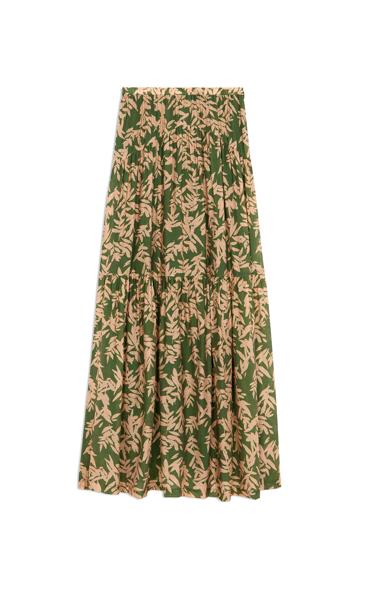 Long green printed skirt ba&sh