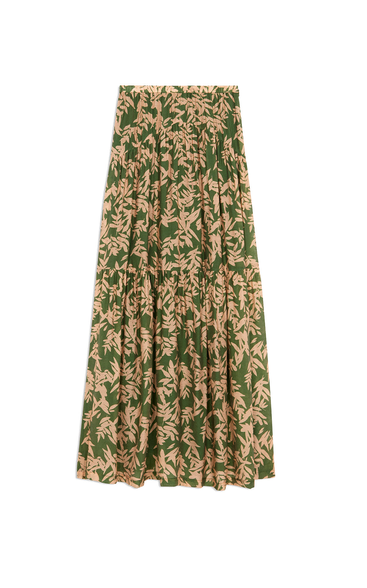 Long green printed skirt ba&sh
