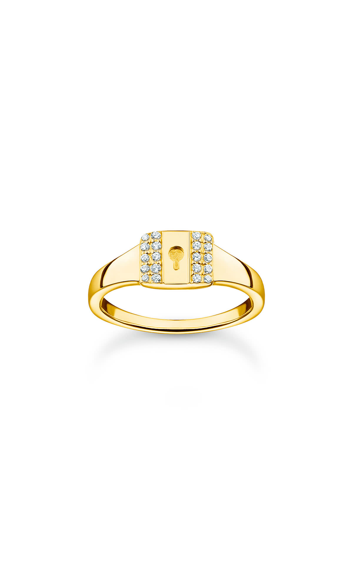 Gold and diamond plated ring Thomas Sabo