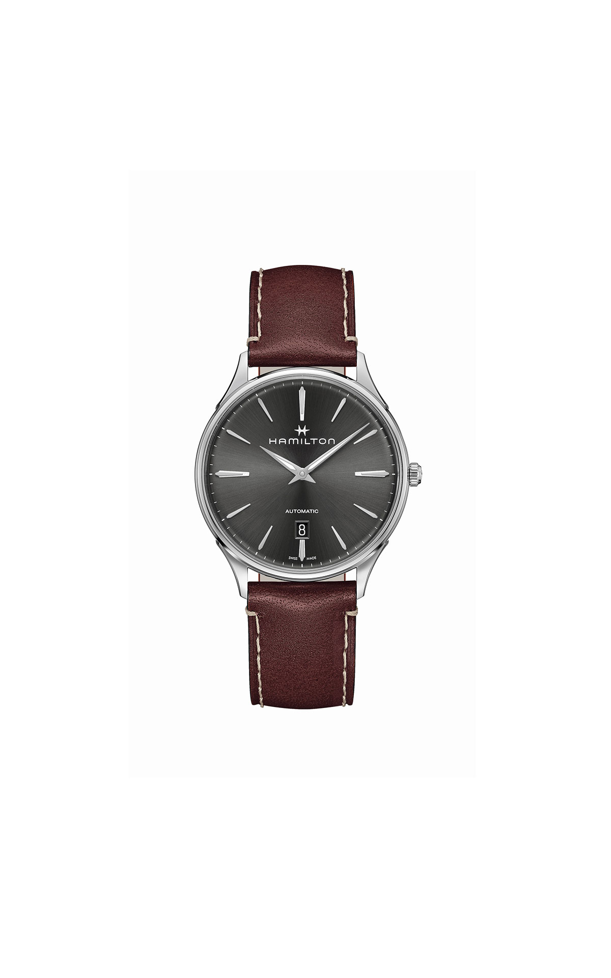 Hour Passion Jazzmaster Thinline anthracite dial red strap from Bicester Village