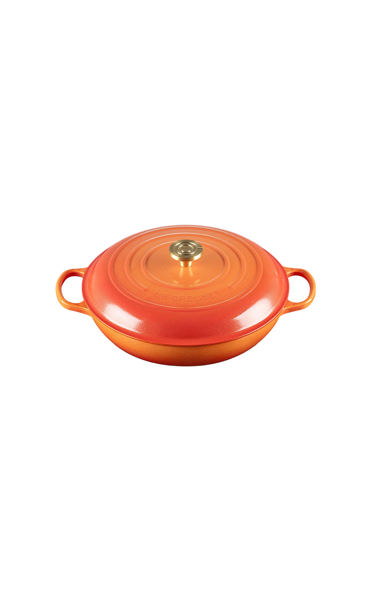 Le Creuset Flamme Dorée Shallow  30cm casserole from Bicester Village