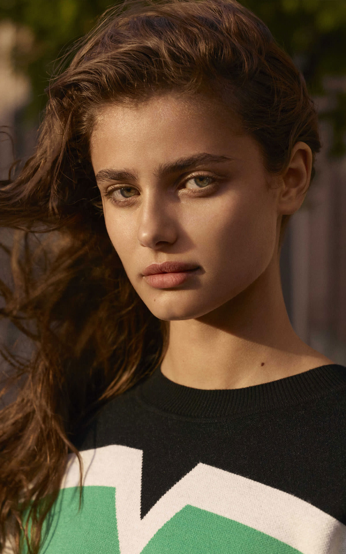 Model in Sandro shirt
