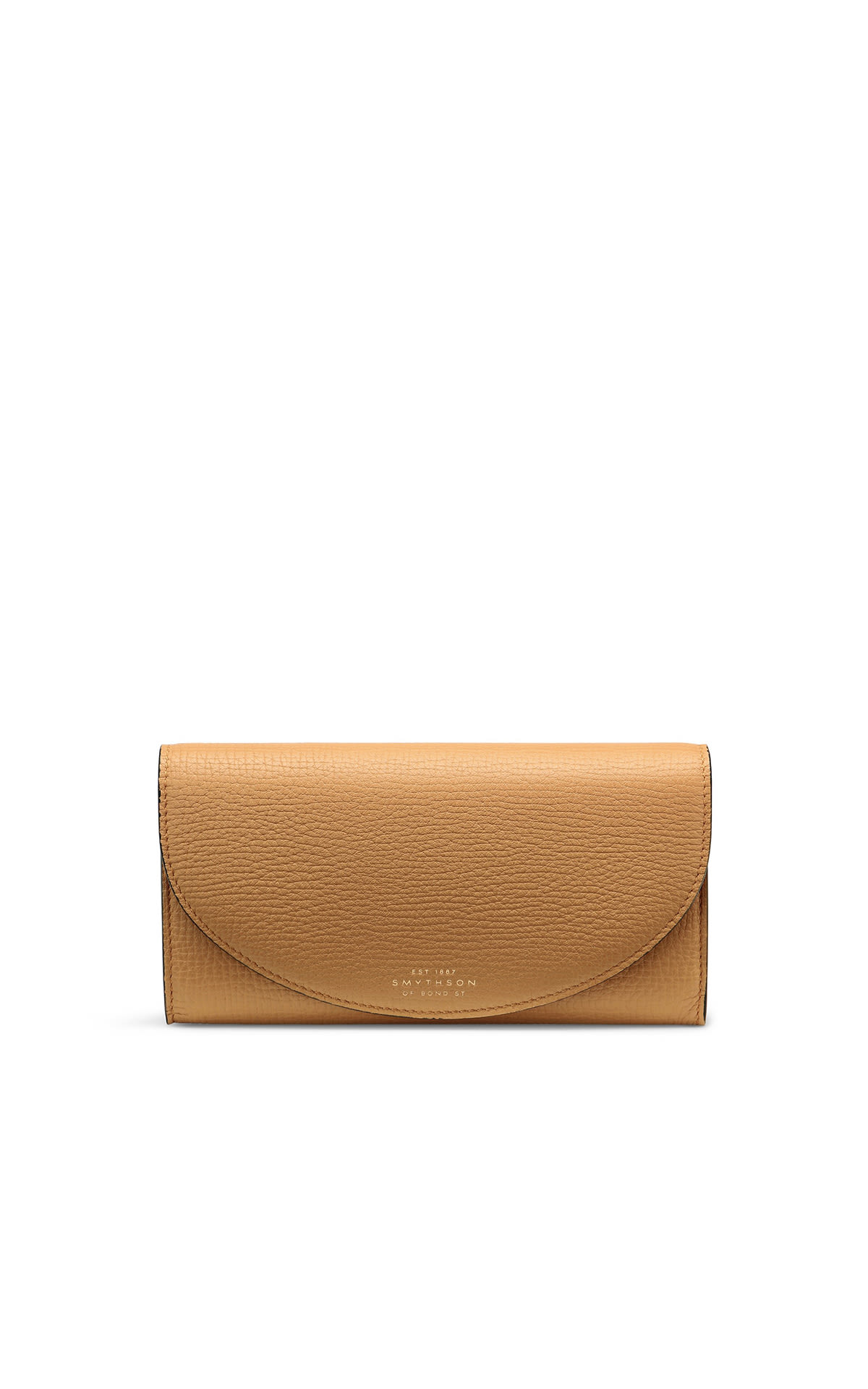Smythson Ludlow large moon purse toffee from Bicester Village